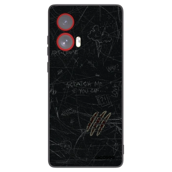 Picasee silikonowe czarne etui na Motorola Edge 50 Fusion - SCRATCH
