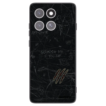 Picasee silikonowe czarne etui na Motorola Edge 60 Fusion - SCRATCH