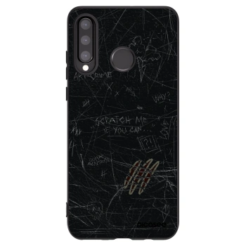 Picasee silikonowe czarne etui na Huawei P30 Lite - SCRATCH