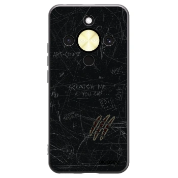 Picasee silikonowe czarne etui na Honor Magic8 Lite 5G - SCRATCH