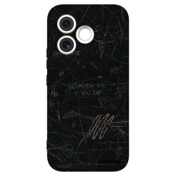 Picasee silikonowe czarne etui na Honor 600 Lite - SCRATCH