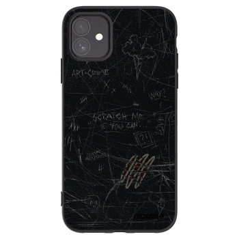 Picasee silikonowe czarne etui na Apple iPhone 11 - SCRATCH