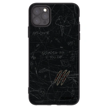 Picasee silikonowe czarne etui na Apple iPhone 11 Pro Max - SCRATCH