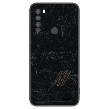 Picasee silikonowe czarne etui na Xiaomi Redmi Note 8 - SCRATCH