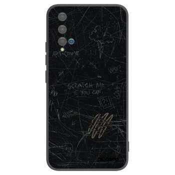 Picasee silikonowe czarne etui na Huawei Nova 5T - SCRATCH