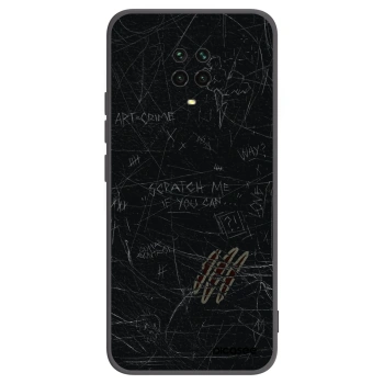 Picasee silikonowe czarne etui na Xiaomi Redmi Note 9 Pro - SCRATCH