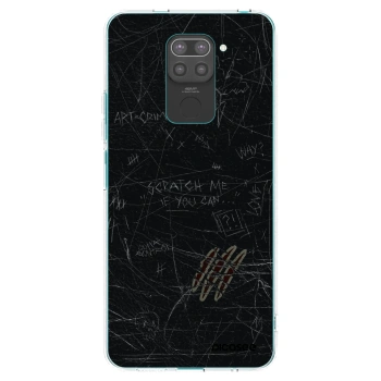 Picasee silikonowe czarne etui na Xiaomi Redmi Note 9 - SCRATCH
