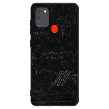 Picasee silikonowe czarne etui na Samsung Galaxy A21s - SCRATCH