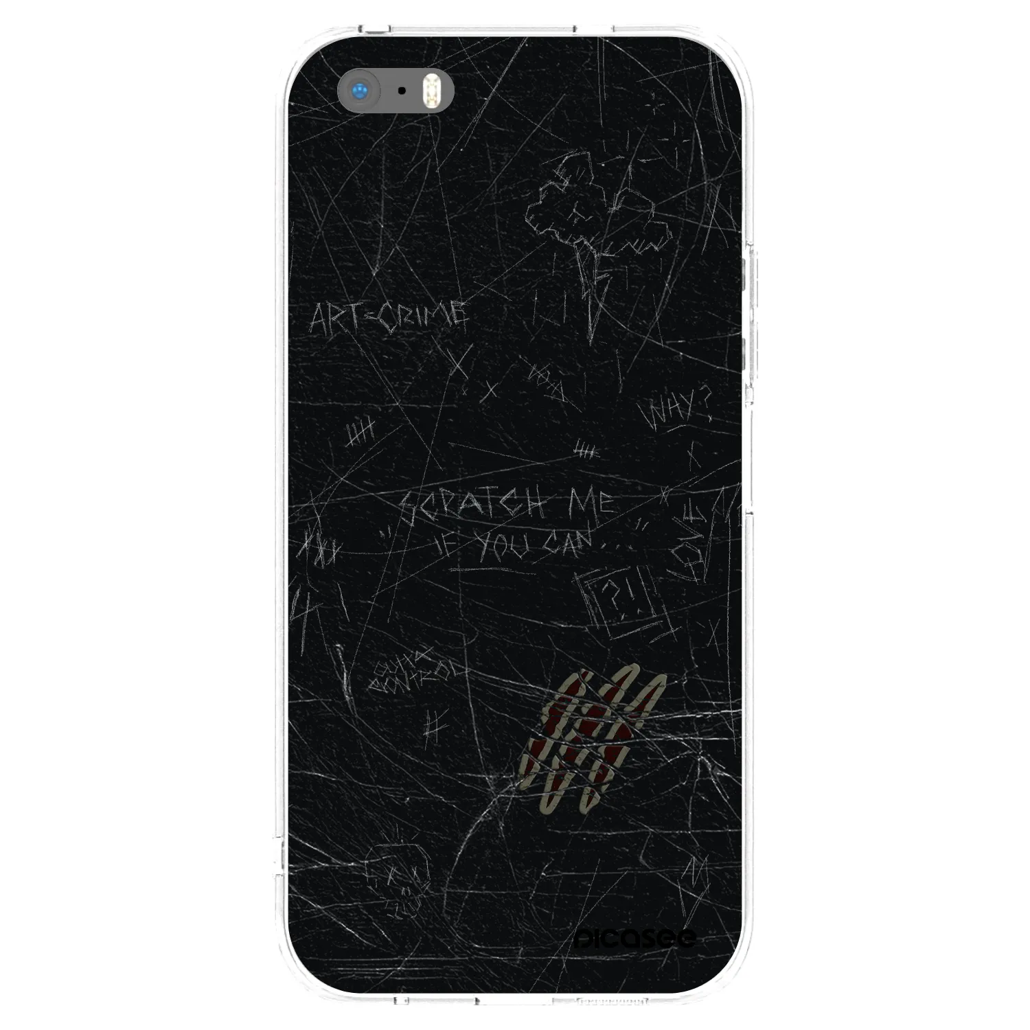 Picasee silikonowe przeźroczyste etui na Apple iPhone 5/5S/SE - SCRATCH