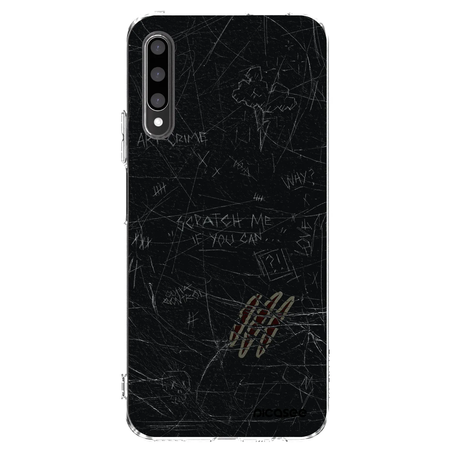Picasee silikonowe przeźroczyste etui na Honor 9X Pro - SCRATCH