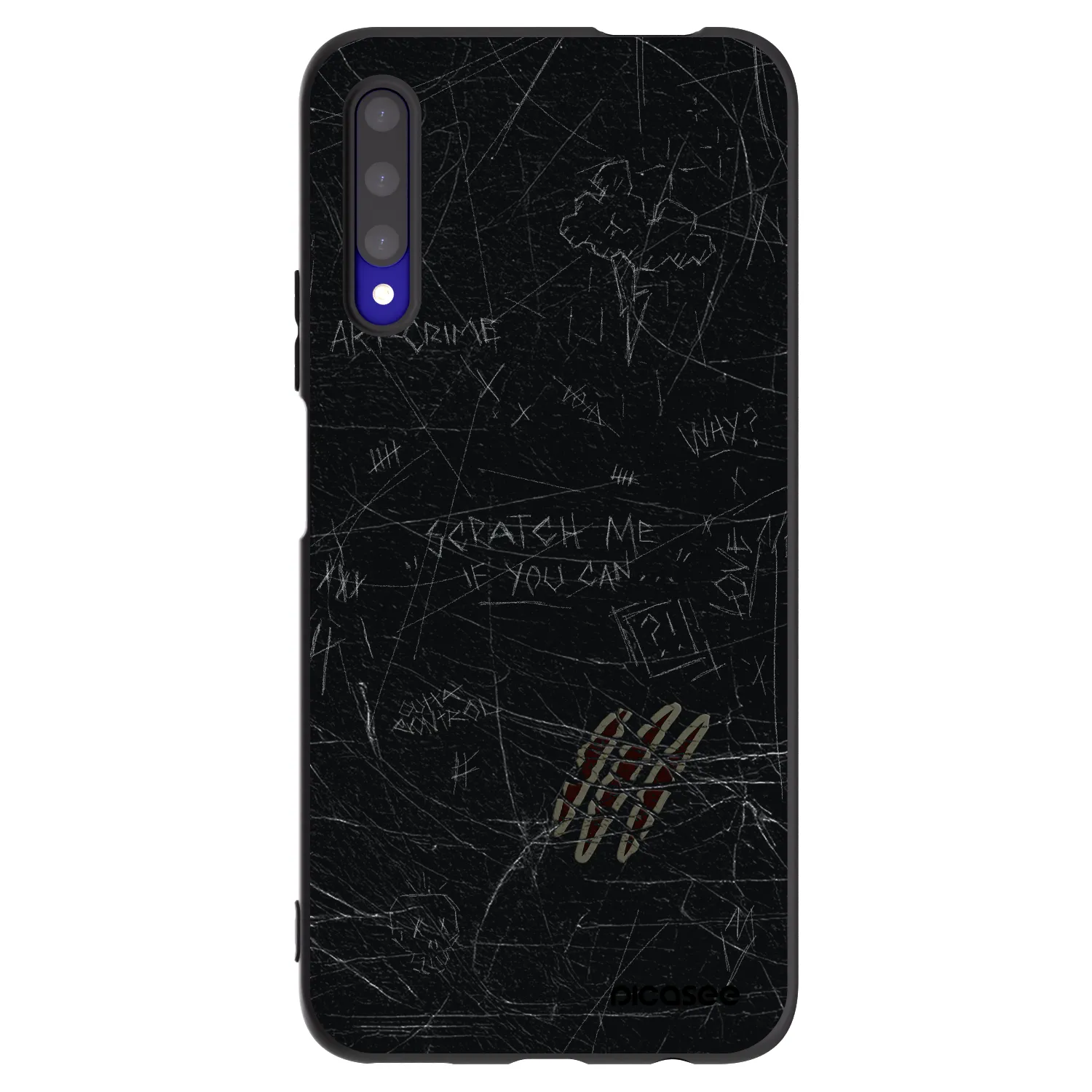 Picasee silikonowe czarne etui na Honor 9X Pro - SCRATCH