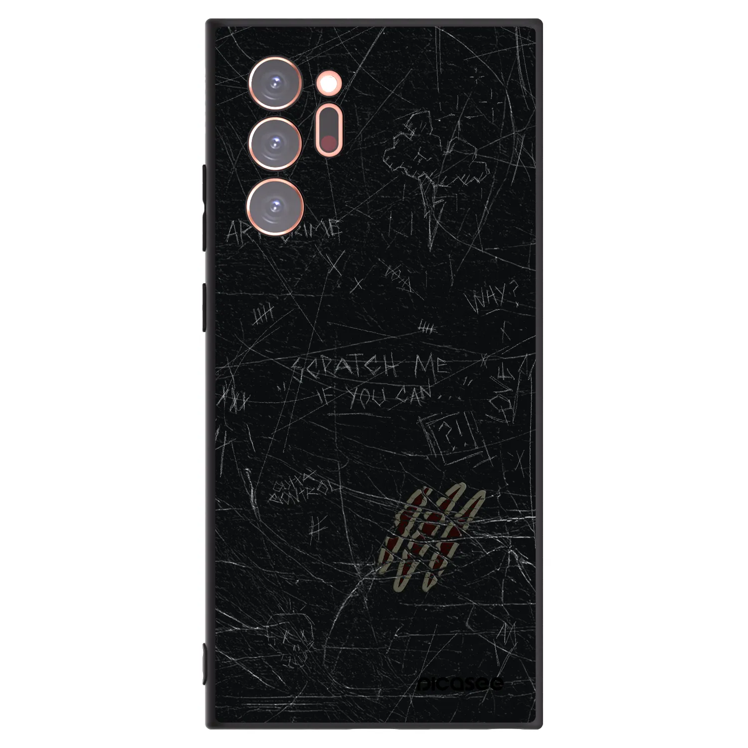Picasee silikonowe czarne etui na Samsung Galaxy Note 20 Ultra - SCRATCH