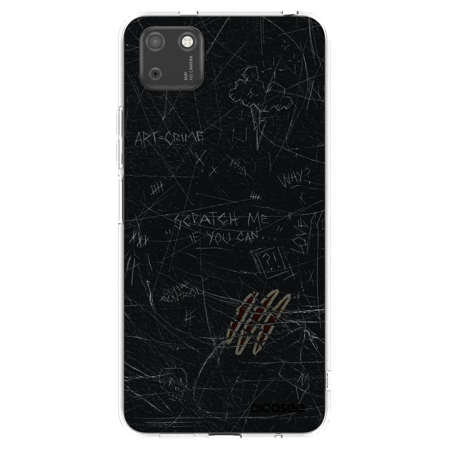 Picasee silikonowe przeźroczyste etui na Huawei Y5P - SCRATCH