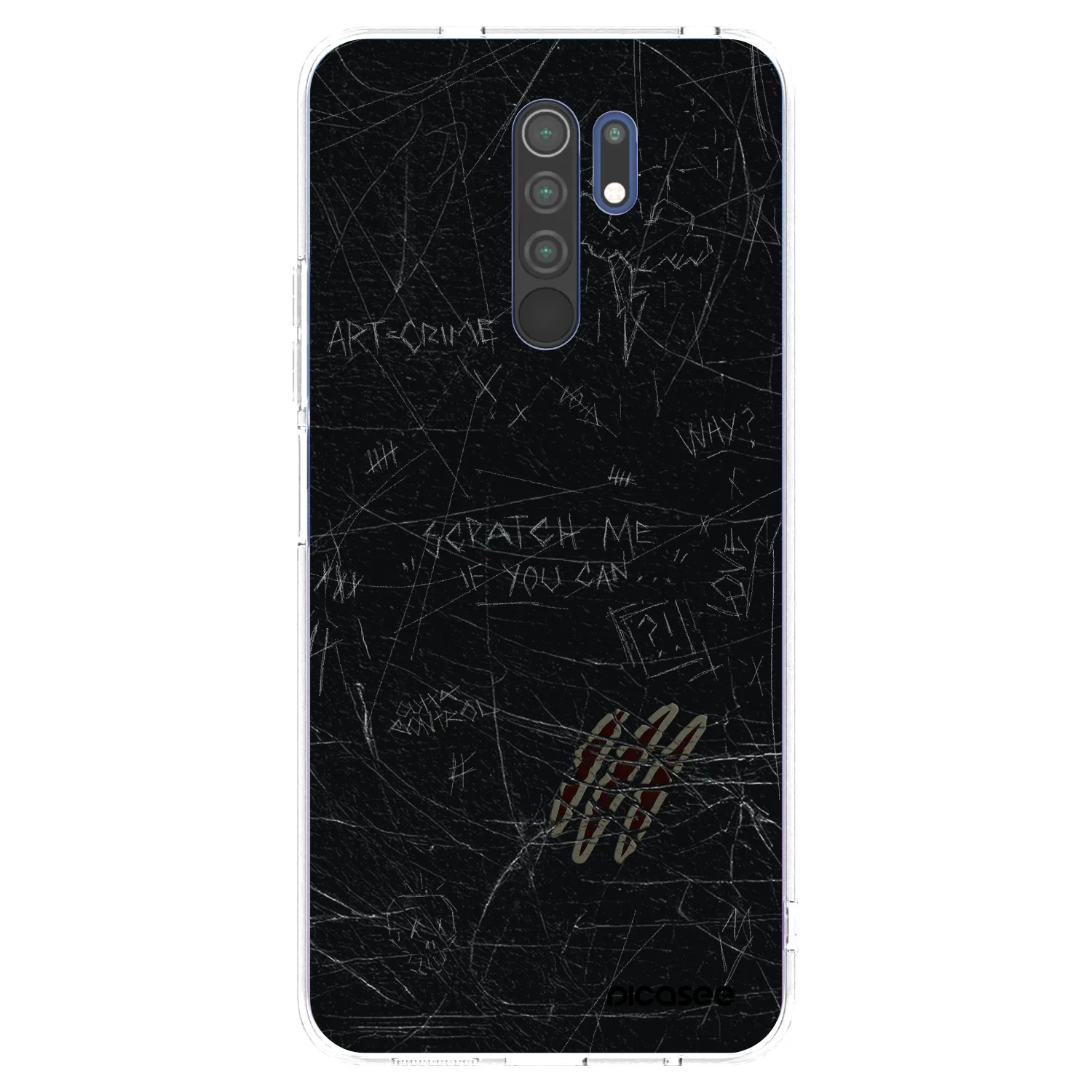 Picasee silikonowe przeźroczyste etui na Xiaomi Redmi 9 - SCRATCH