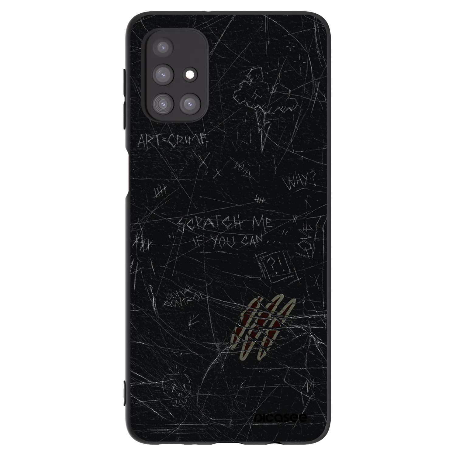 Picasee silikonowe czarne etui na Samsung Galaxy M31s - SCRATCH