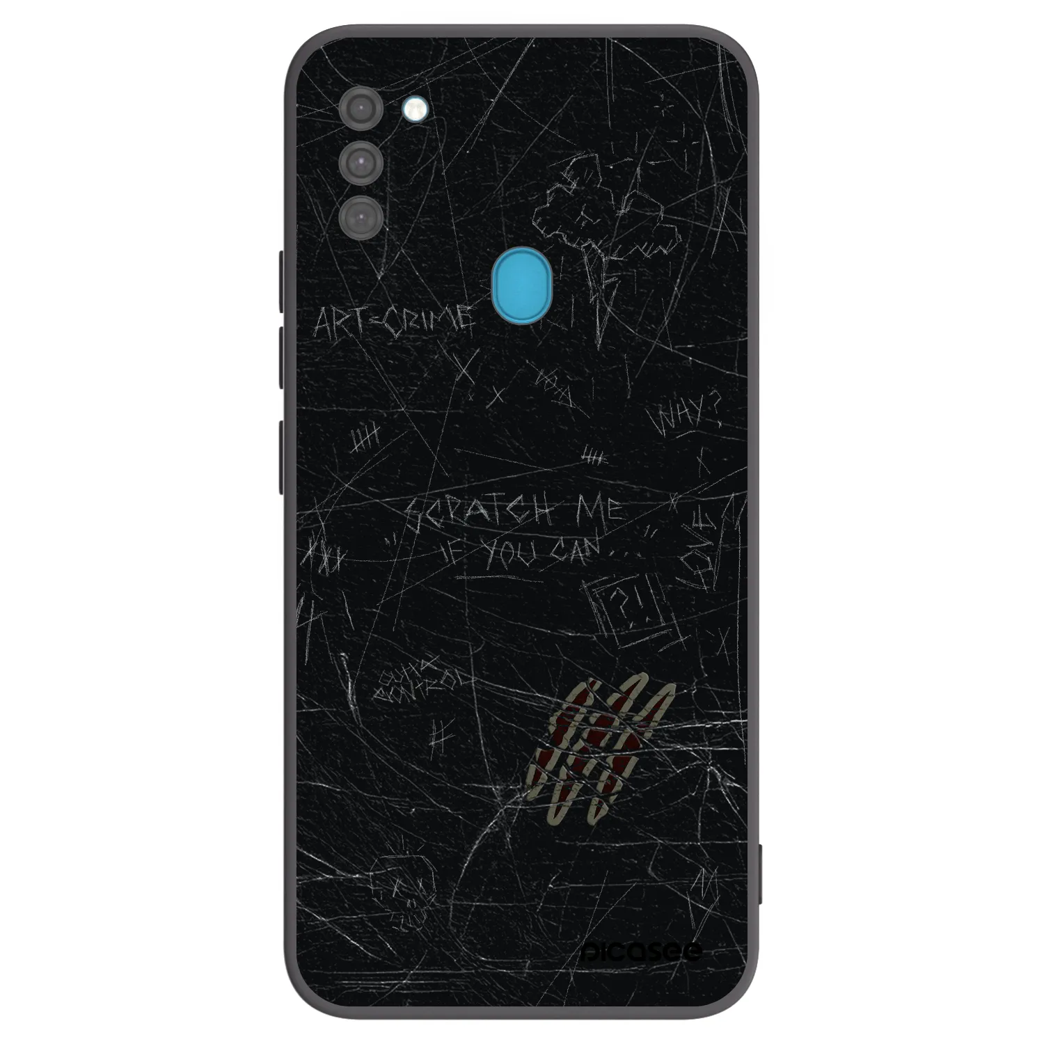 Picasee silikonowe czarne etui na Samsung Galaxy M11 - SCRATCH