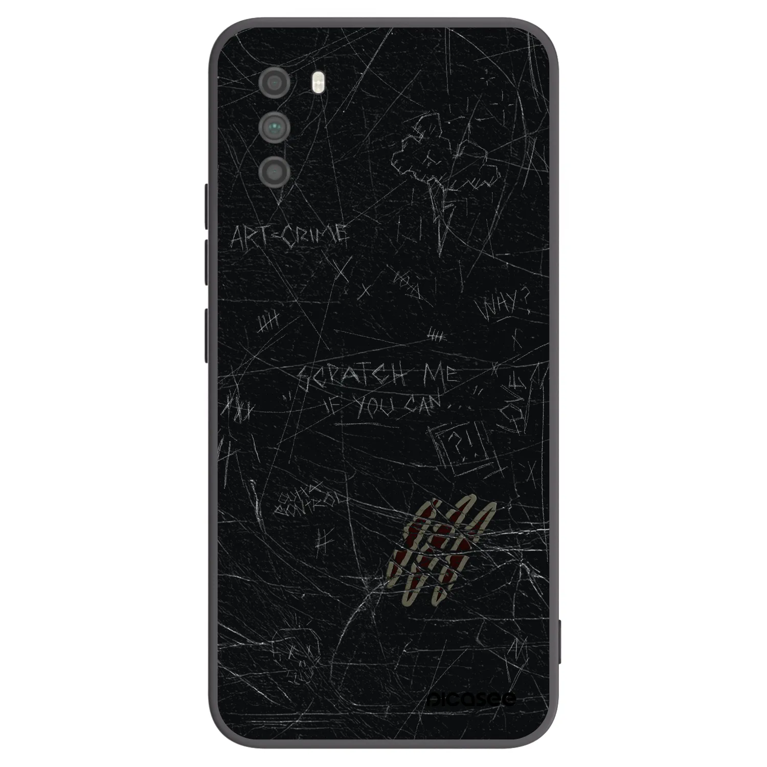 Picasee silikonowe czarne etui na Xiaomi Poco M3 - SCRATCH