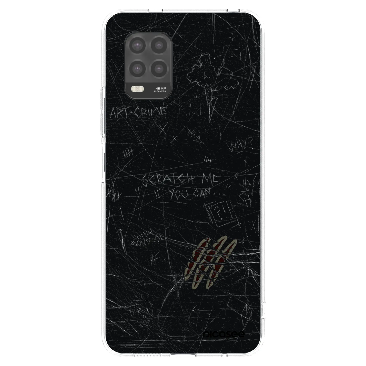 Picasee silikonowe przeźroczyste etui na Xiaomi Mi 10 Lite - SCRATCH