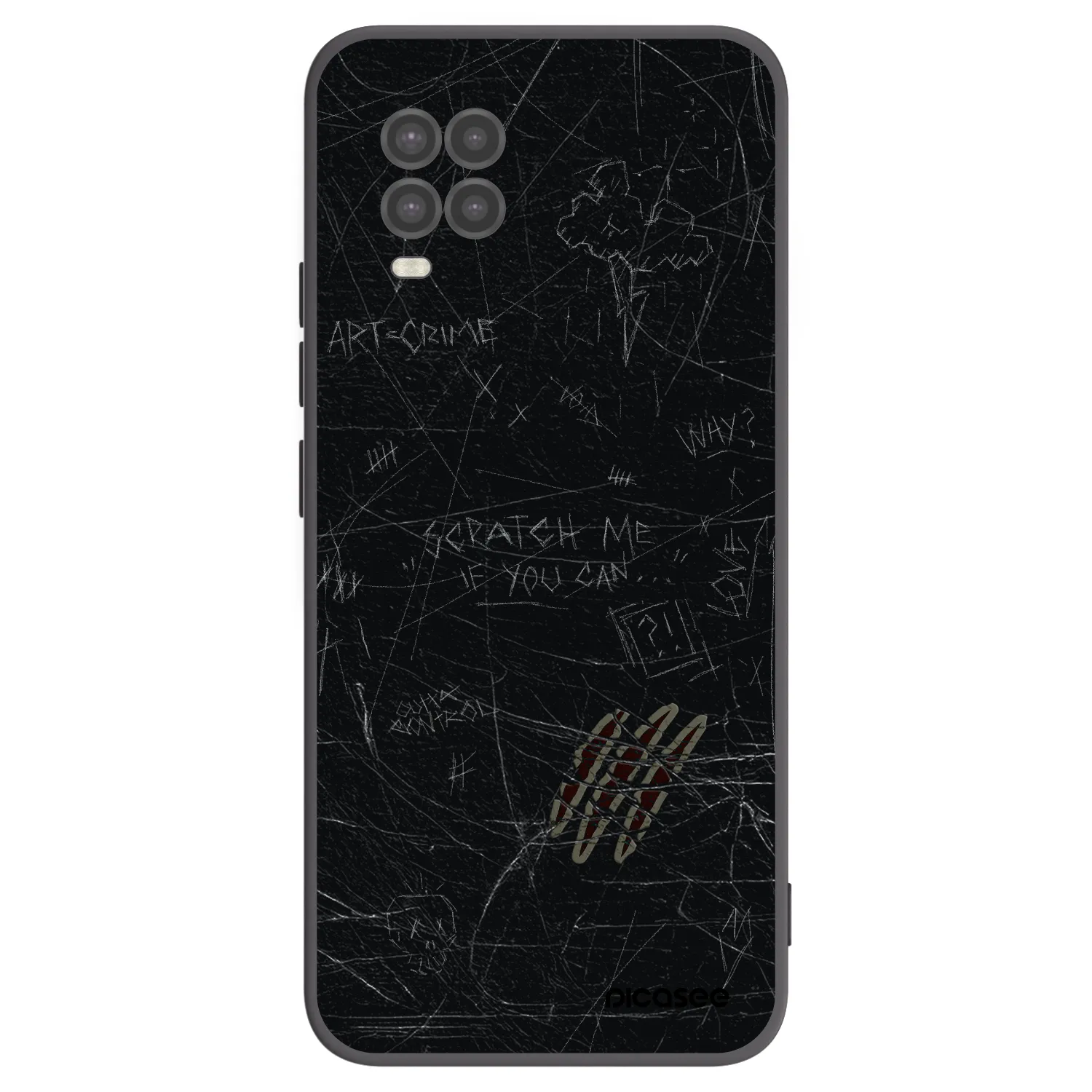 Picasee silikonowe czarne etui na Xiaomi Mi 10 Lite - SCRATCH