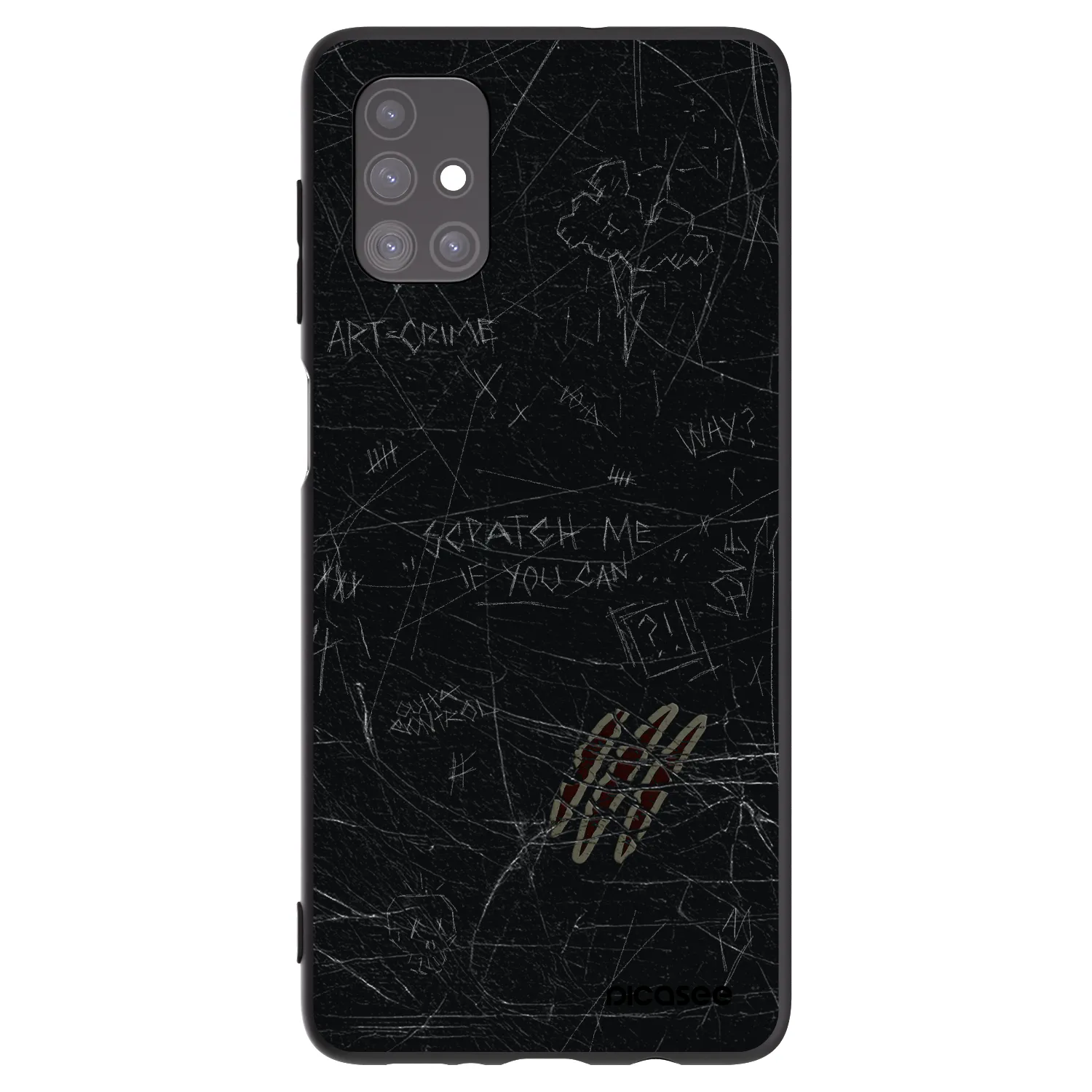 Picasee silikonowe czarne etui na Samsung Galaxy M51 M515F - SCRATCH