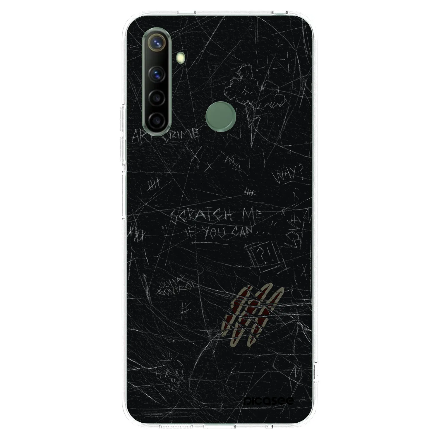 Picasee silikonowe przeźroczyste etui na Realme 6i - SCRATCH