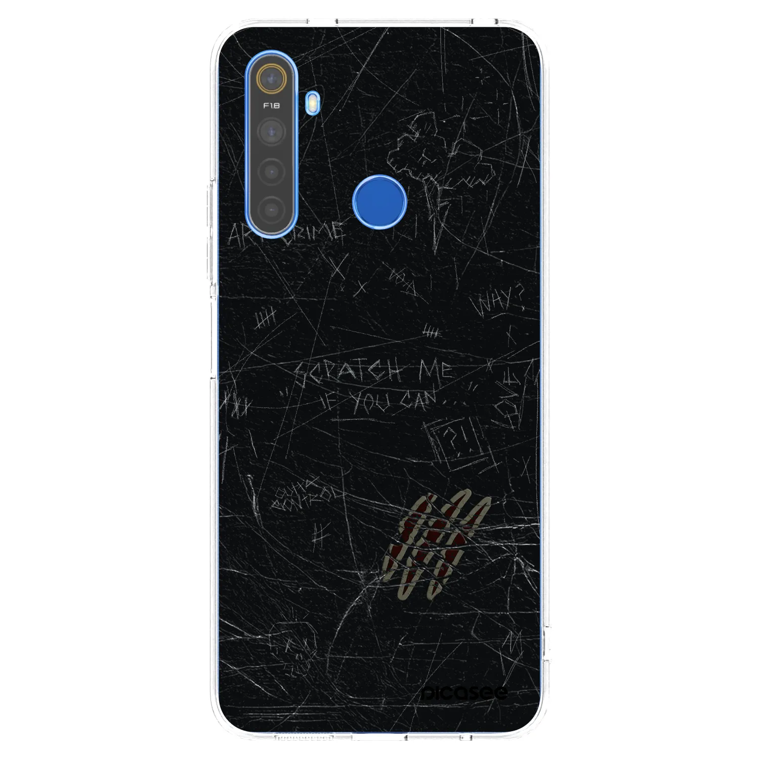 Picasee silikonowe przeźroczyste etui na Realme 5 - SCRATCH