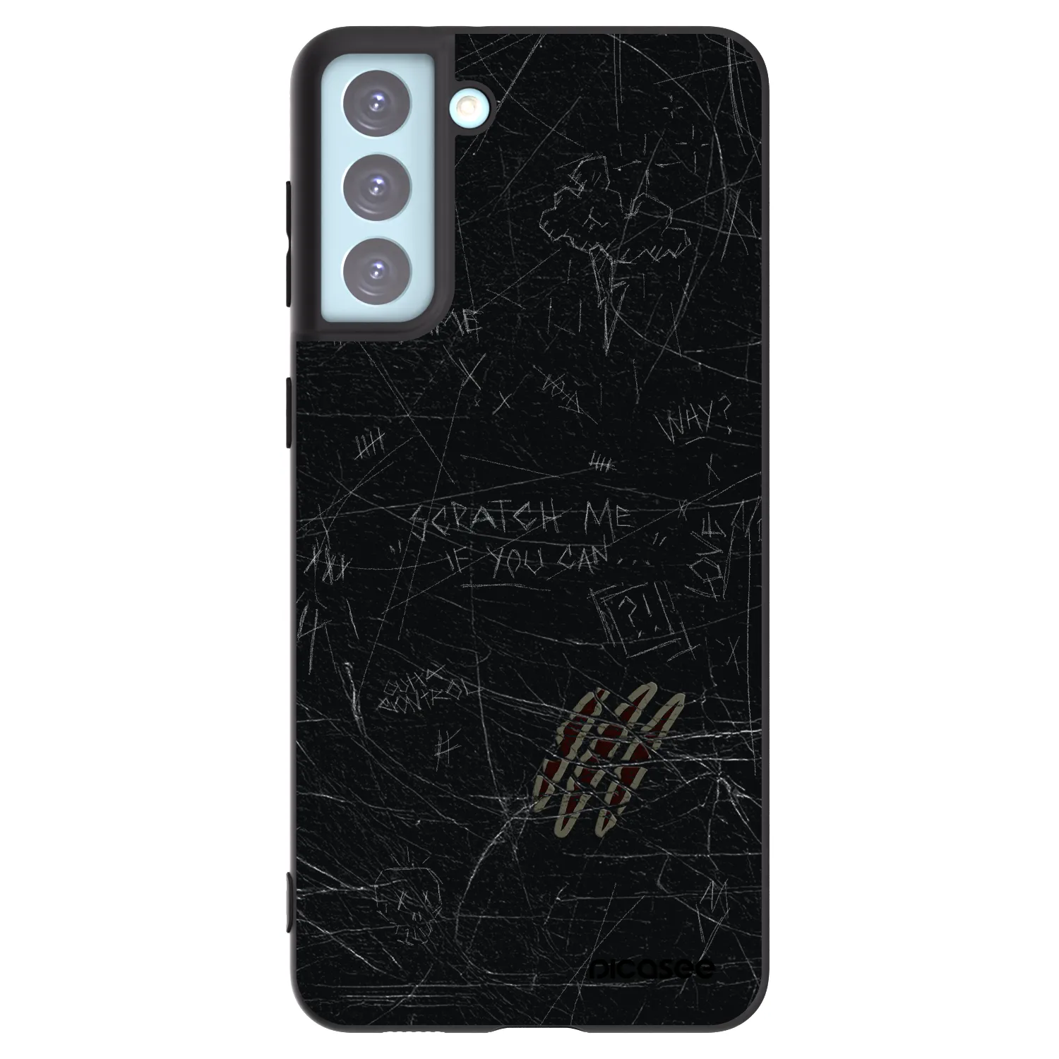 Picasee silikonowe czarne etui na Samsung Galaxy S21+ 5G G996F - SCRATCH