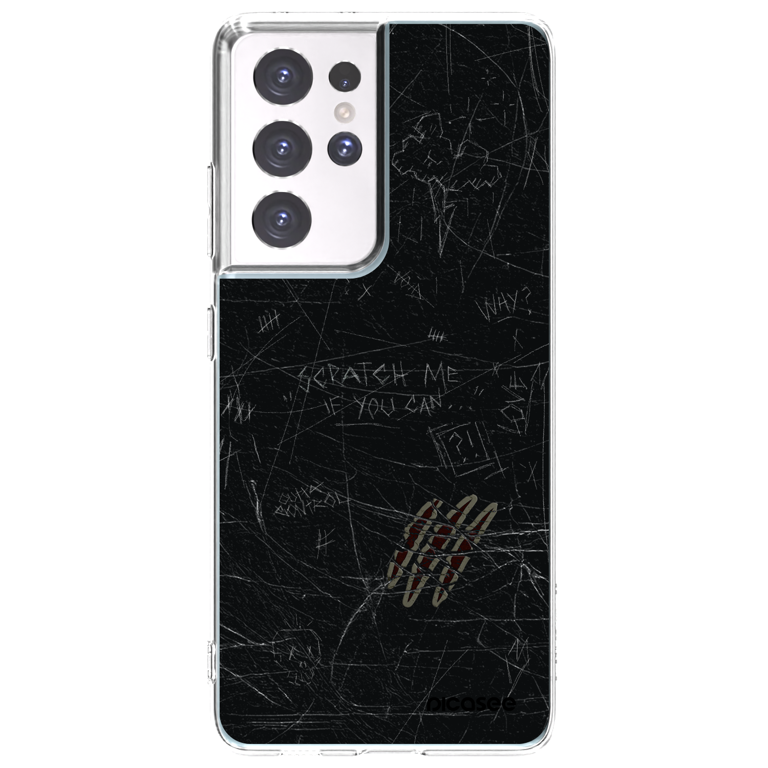 Picasee silikonowe przeźroczyste etui na Samsung Galaxy S21 Ultra 5G G998B - SCRATCH