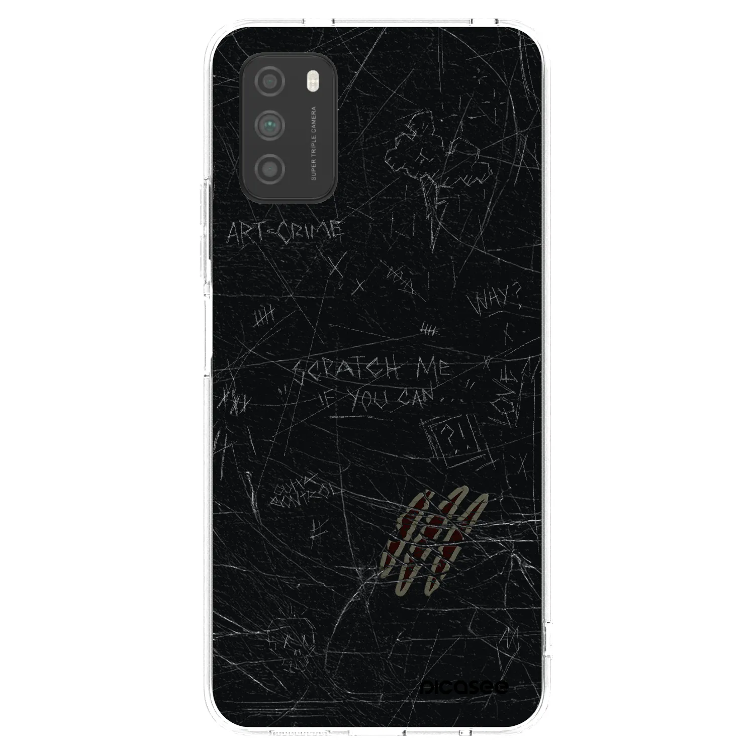 Picasee silikonowe przeźroczyste etui na Xiaomi Poco M3 - SCRATCH