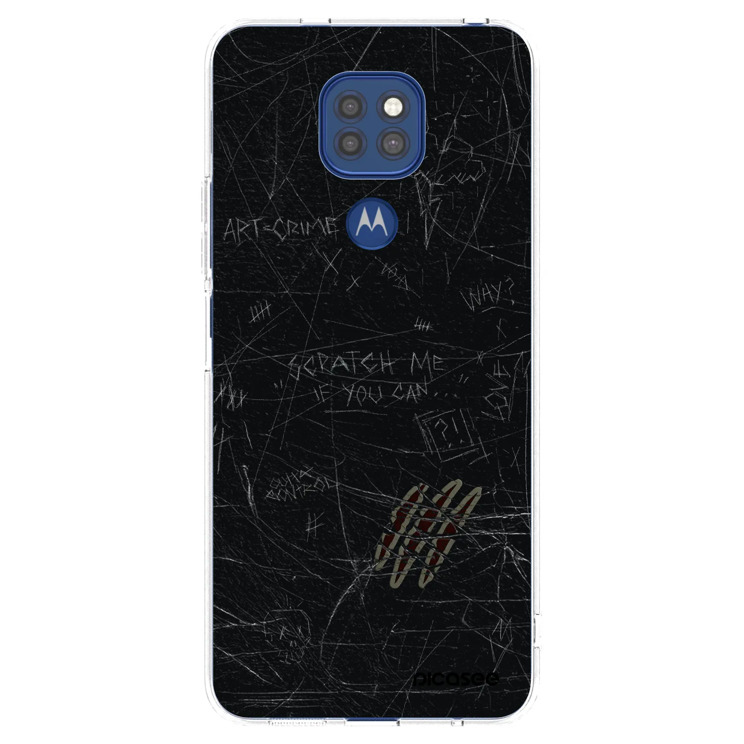Picasee silikonowe przeźroczyste etui na Motorola Moto G9 Play - SCRATCH