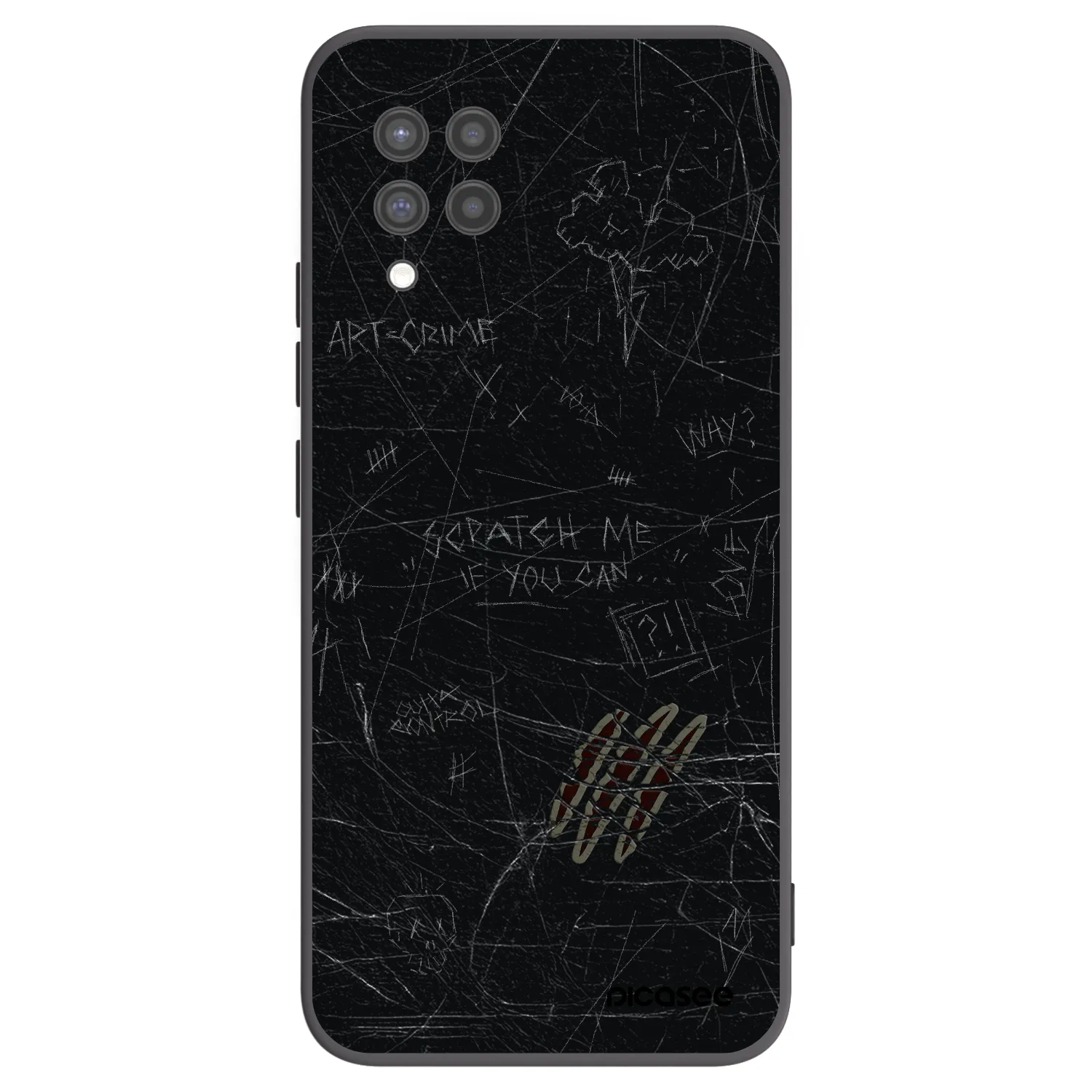 Picasee silikonowe czarne etui na Samsung Galaxy A42 A426B - SCRATCH
