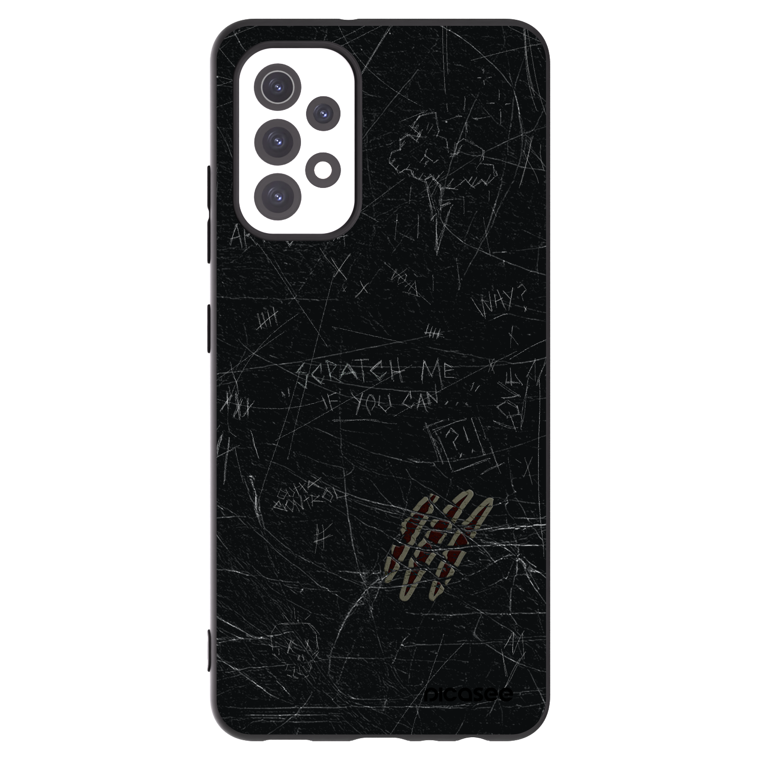 Picasee silikonowe czarne etui na Samsung Galaxy A32 5G A326B - SCRATCH