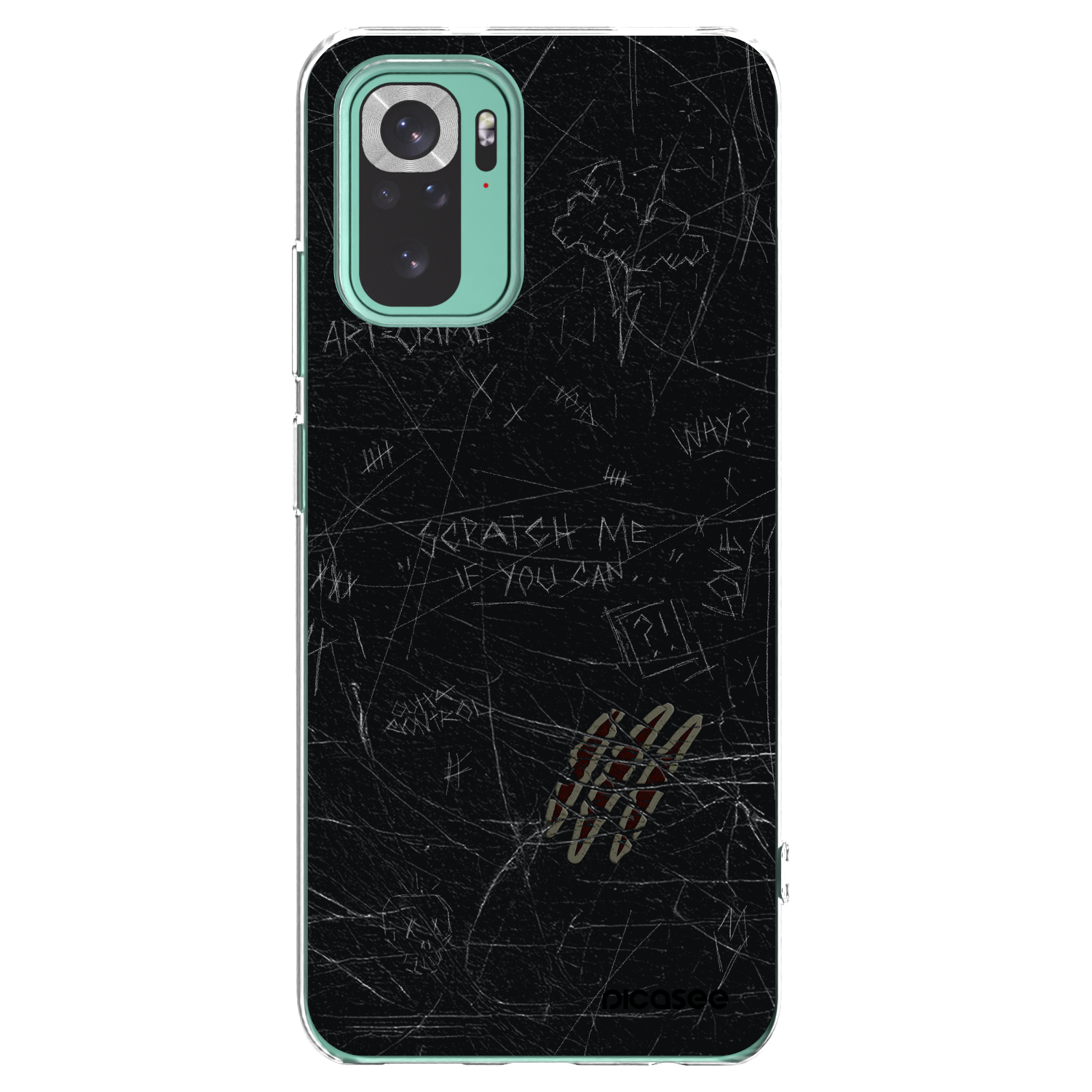 Picasee silikonowe przeźroczyste etui na Xiaomi Redmi Note 10 Pro - SCRATCH
