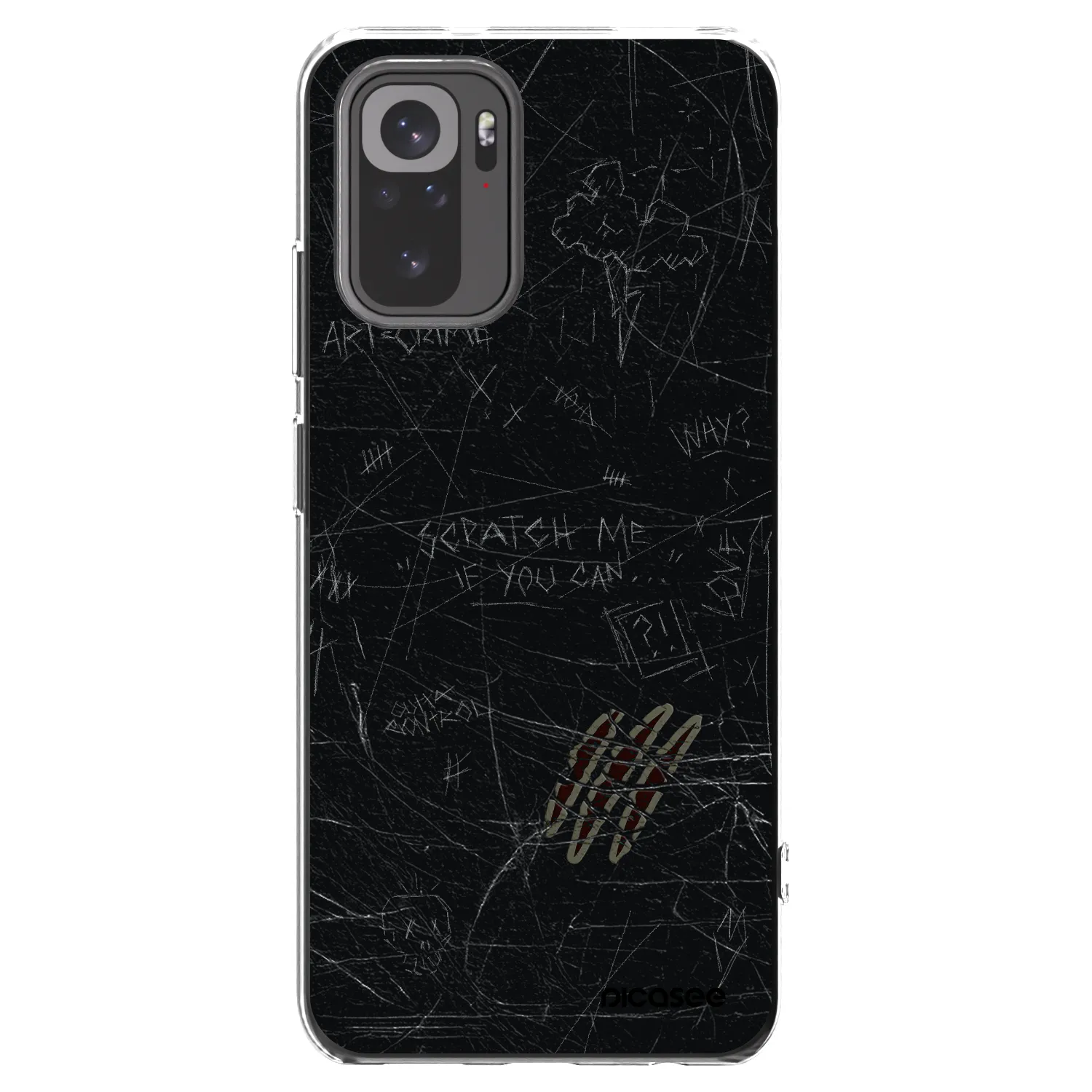 Picasee silikonowe przeźroczyste etui na Xiaomi Redmi Note 10S - SCRATCH