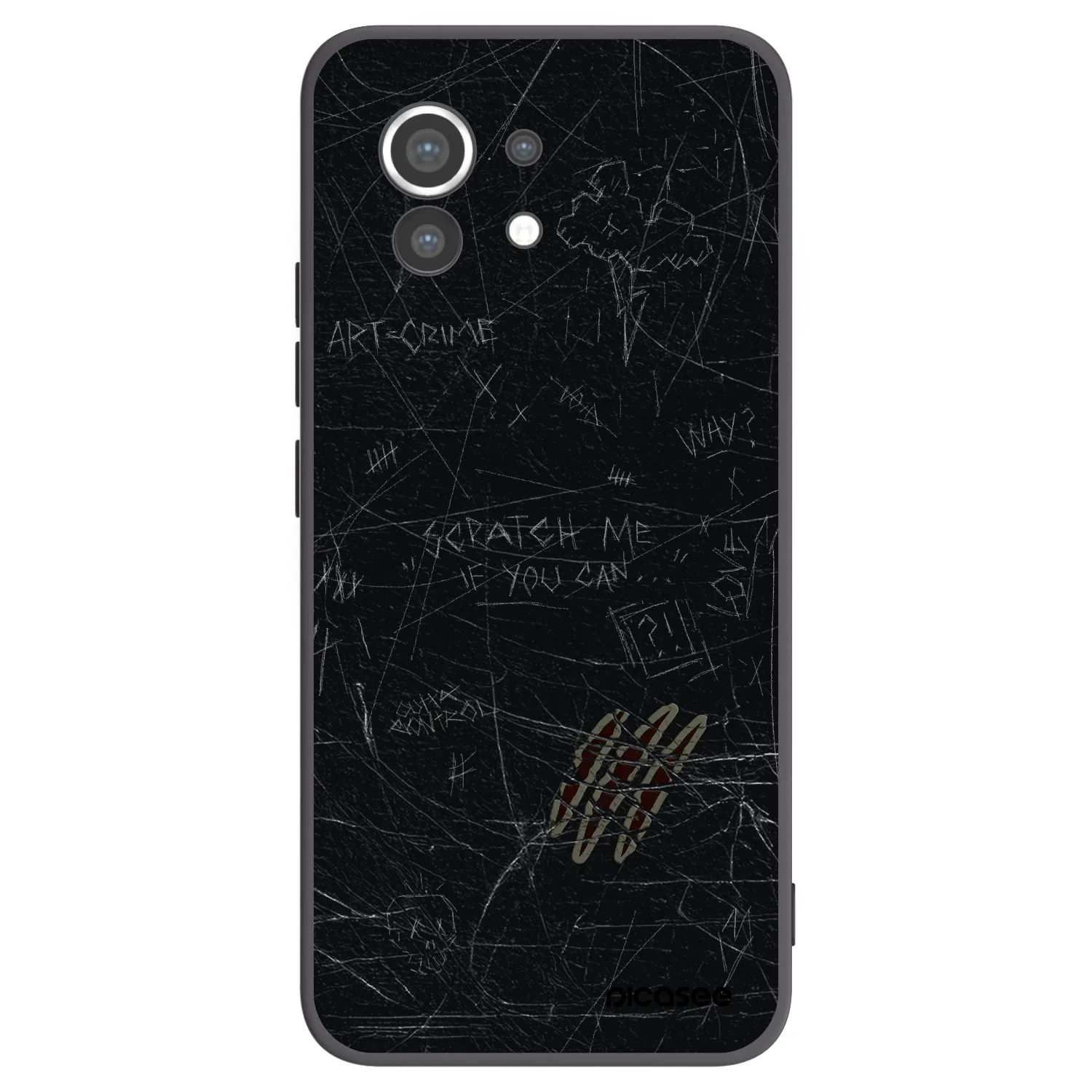 Picasee silikonowe czarne etui na Xiaomi Mi 11 - SCRATCH