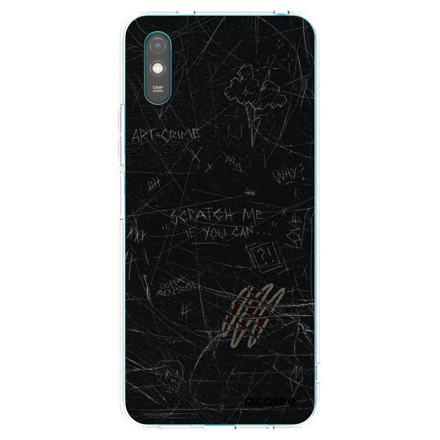 Picasee silikonowe przeźroczyste etui na Xiaomi Redmi 9AT - SCRATCH