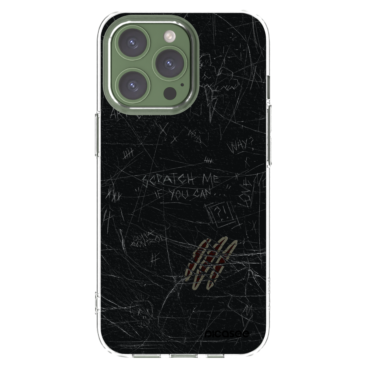 Picasee silikonowe przeźroczyste etui na Apple iPhone 13 Pro - SCRATCH