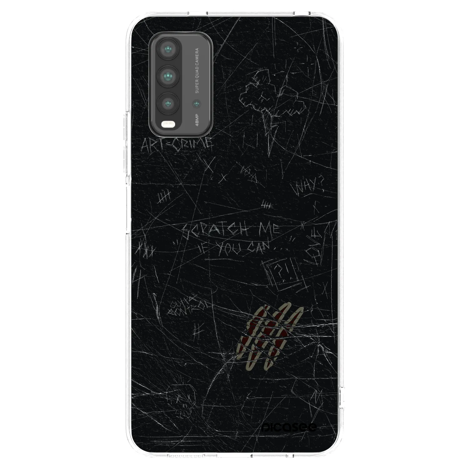 Picasee silikonowe przeźroczyste etui na Xiaomi Redmi 9T - SCRATCH