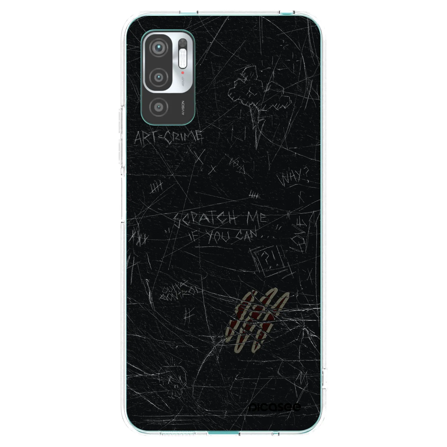 Picasee silikonowe przeźroczyste etui na Xiaomi Redmi Note 10 5G - SCRATCH