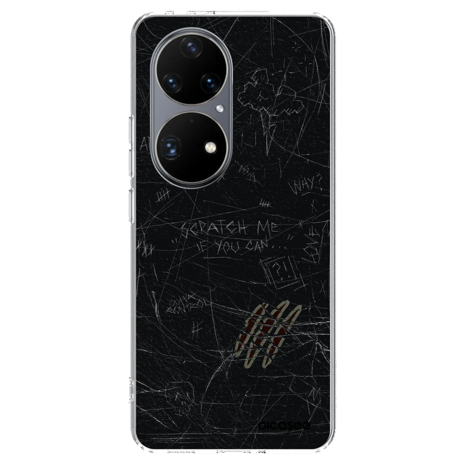 Picasee silikonowe przeźroczyste etui na Huawei P50 - SCRATCH