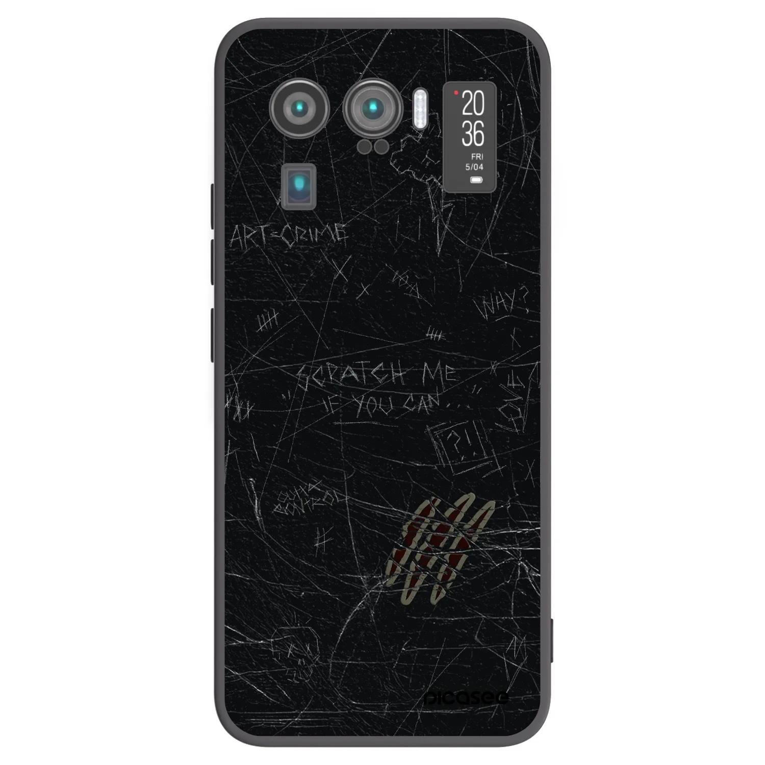Picasee silikonowe czarne etui na Xiaomi Mi 11 Ultra - SCRATCH
