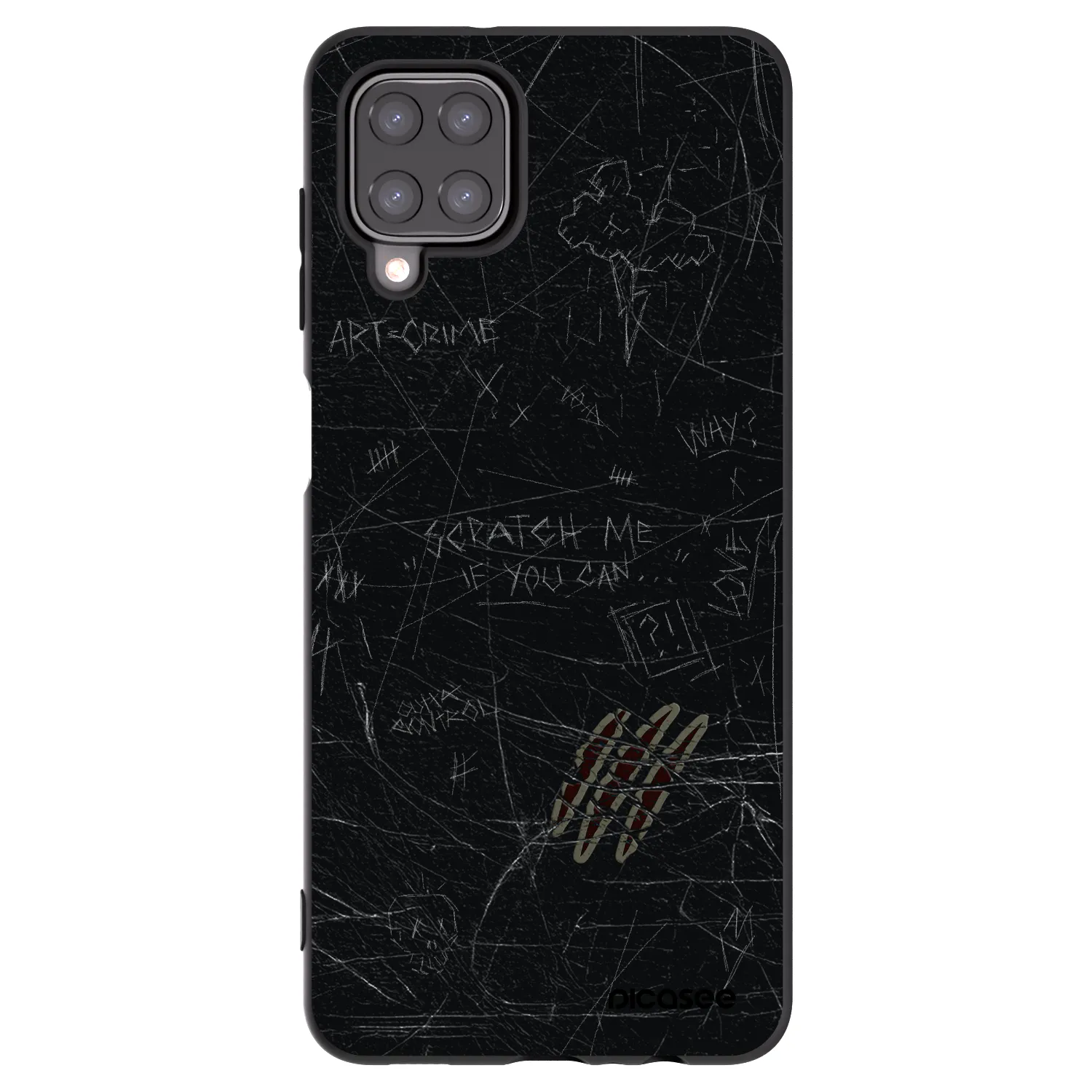 Picasee silikonowe czarne etui na Samsung Galaxy M12 M127F - SCRATCH