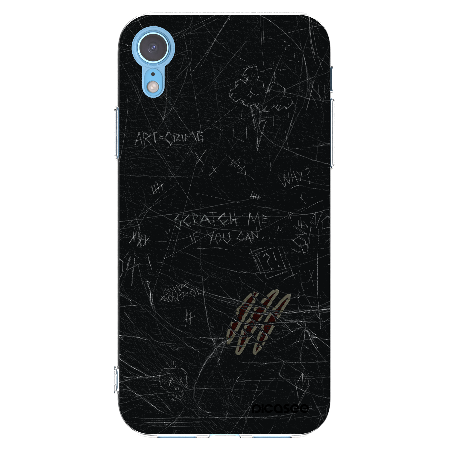 Picasee silikonowe przeźroczyste etui na Apple iPhone XR - SCRATCH