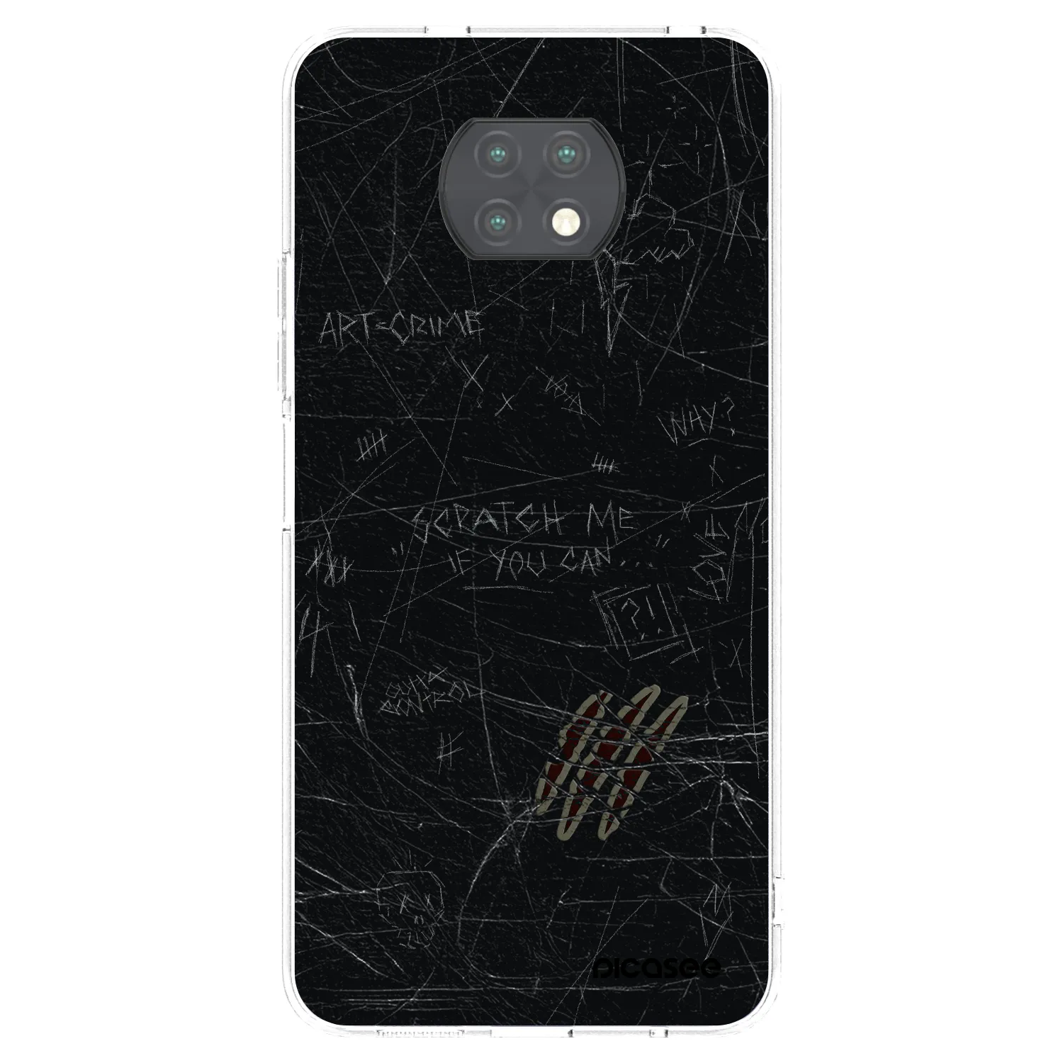 Picasee silikonowe przeźroczyste etui na Xiaomi Redmi Note 9T - SCRATCH