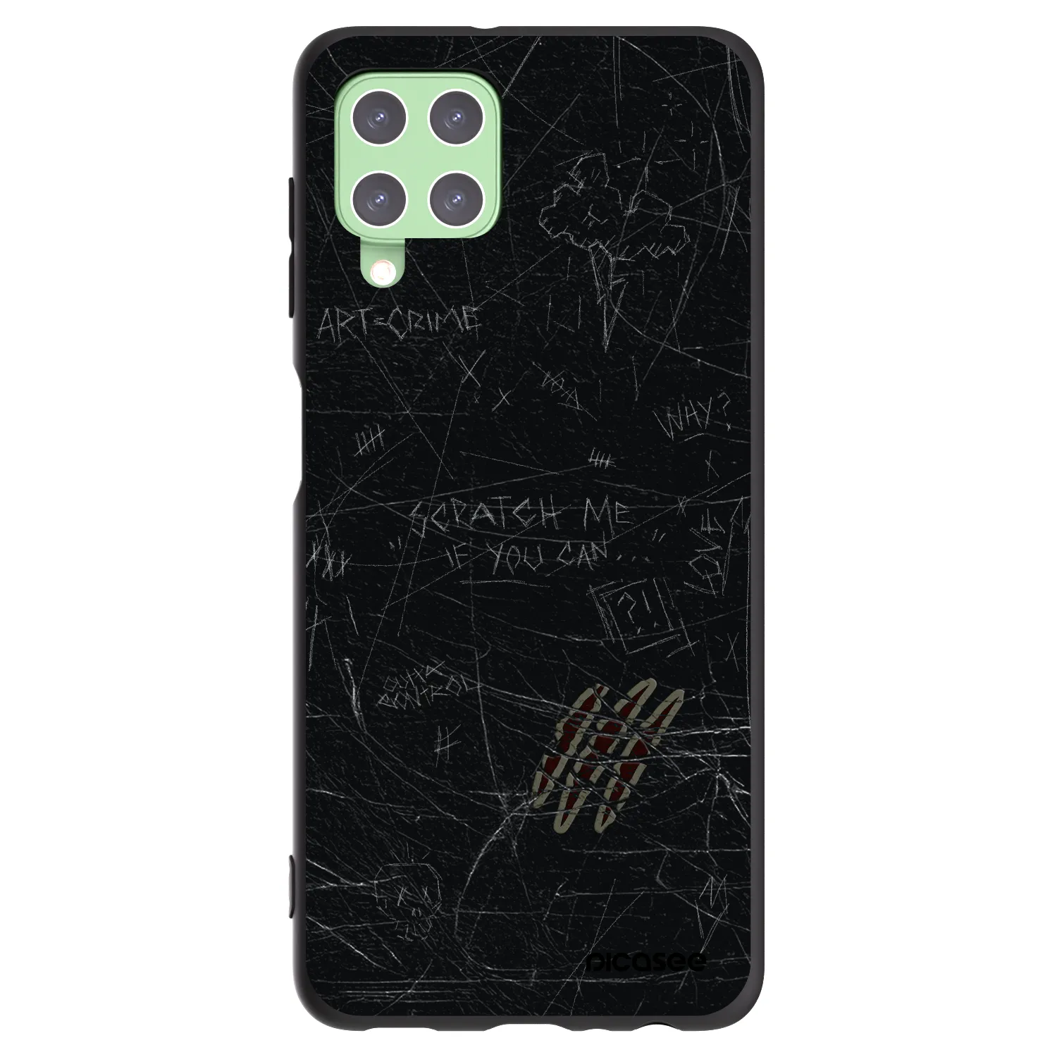 Picasee silikonowe czarne etui na Samsung Galaxy A22 A225F 4G - SCRATCH
