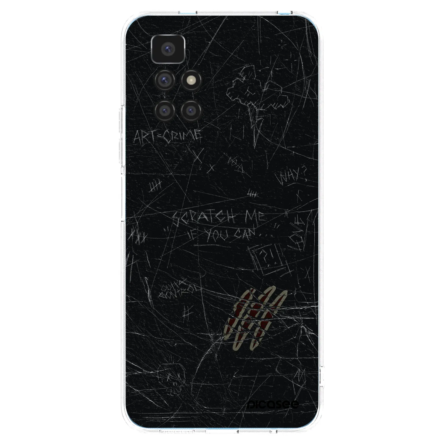 Picasee silikonowe przeźroczyste etui na Xiaomi Redmi 10 - SCRATCH