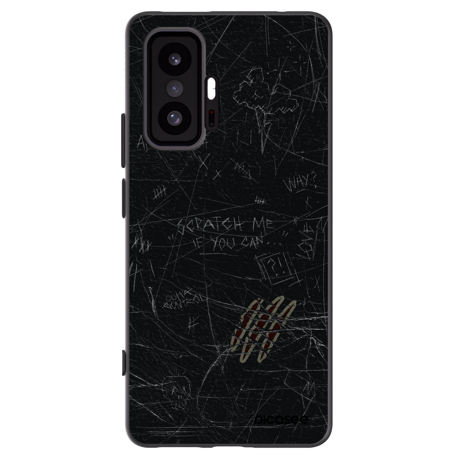Picasee silikonowe czarne etui na Xiaomi 11T Pro - SCRATCH