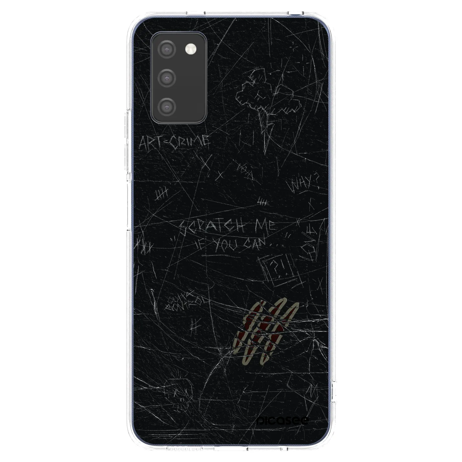 Picasee silikonowe przeźroczyste etui na Samsung Galaxy A03s A037G - SCRATCH