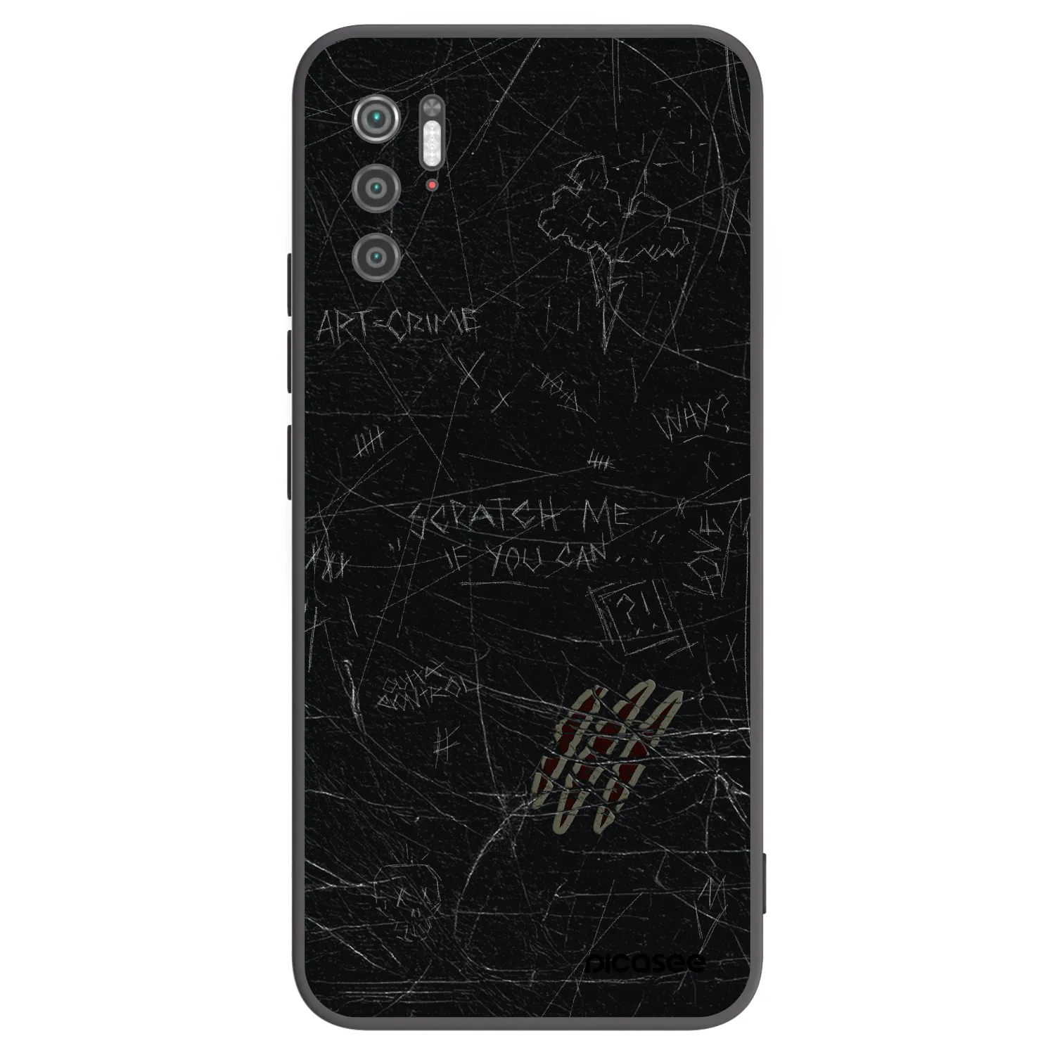 Picasee silikonowe czarne etui na Xiaomi Poco M3 Pro 5G - SCRATCH