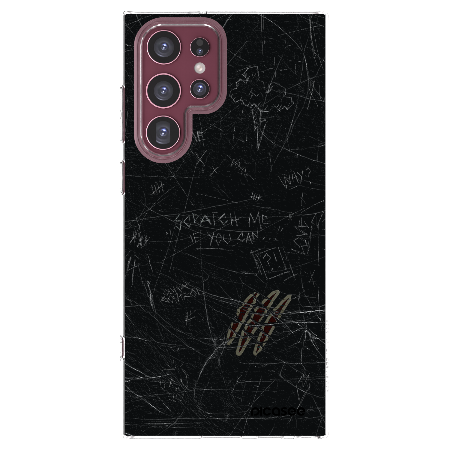 Picasee silikonowe przeźroczyste etui na Samsung Galaxy S22 Ultra 5G - SCRATCH
